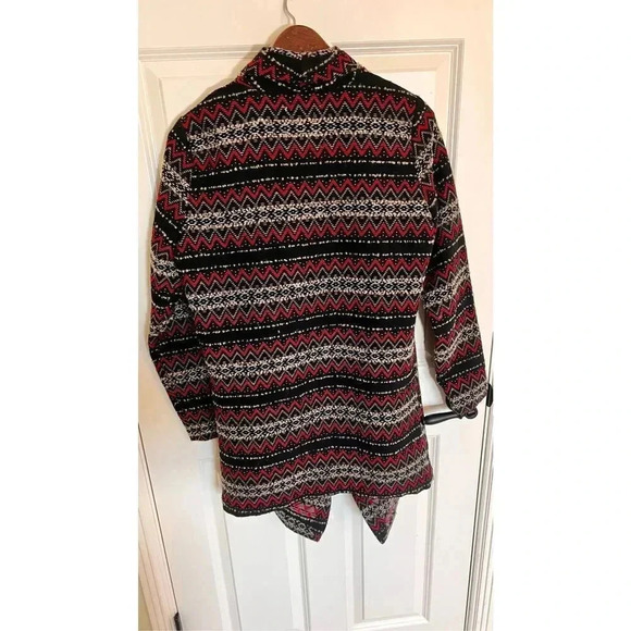 Jack Women’s Medium Cross Knit Open Front Cardigan Sweater Wool Pockets - Picture 4 of 13